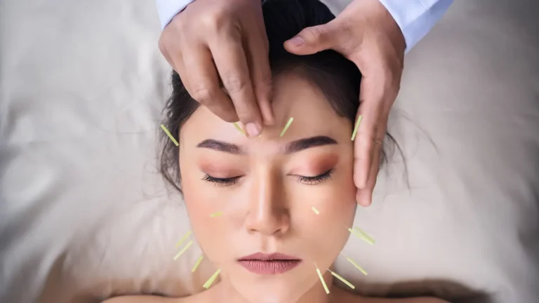 Facial acupuncture treatment at Neuroplasticity St. Pete